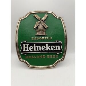 Vintage Heineken Holland Beer Imported Bar Sign Plaque Counter Display 9"